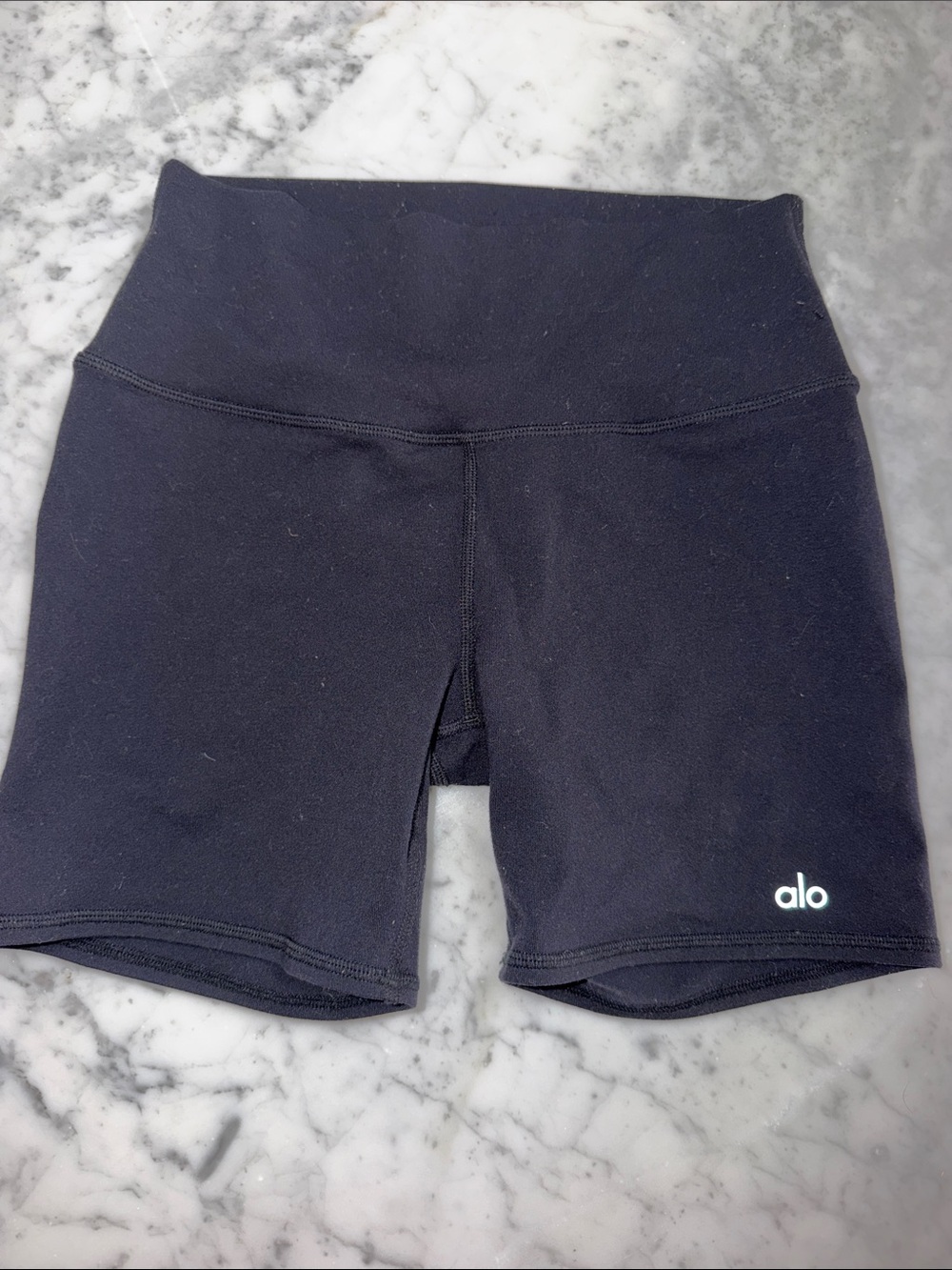 ALO Yoga Black High-Rise Bike Shorts